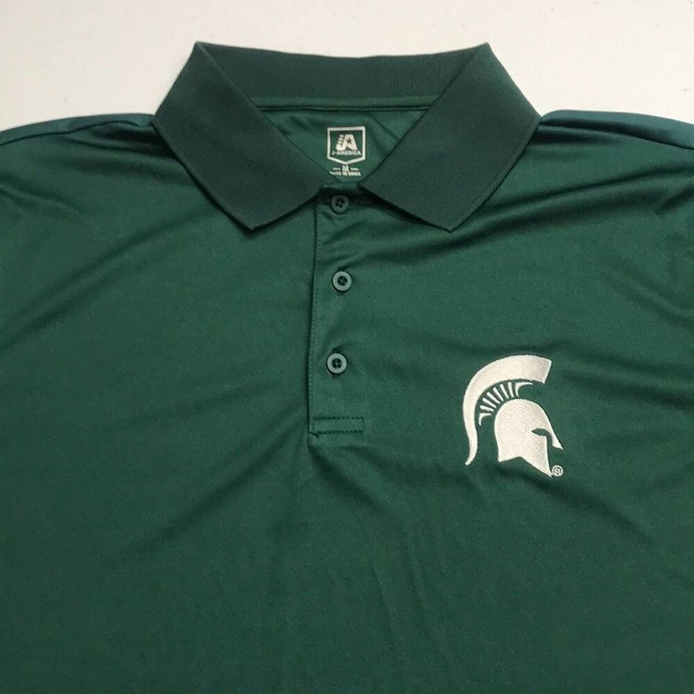 NCAA MICHIGAN STATE SPARTANS Men’s Medium Green Polo Shirt